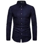 M-5XL Dot-Print Business Casual Shirts for Summer Short Sleeve Regular Large Size Formal Clothing Mens Office Button Up Blouses - Image 2