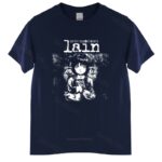 New Arrived Mens t shirt Serial Experiments Lain Tshirt Men Cotton Harajuku Japan Manga Iwakura Tees Homme Black T-shirt - Image 4