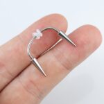 1PC Dracula Nail Steel Smiley Piercing Jewelry Stainless Steel Septum Piercing Body Decorations Vampire Fangs Zombie Teeth Lady - Image 5