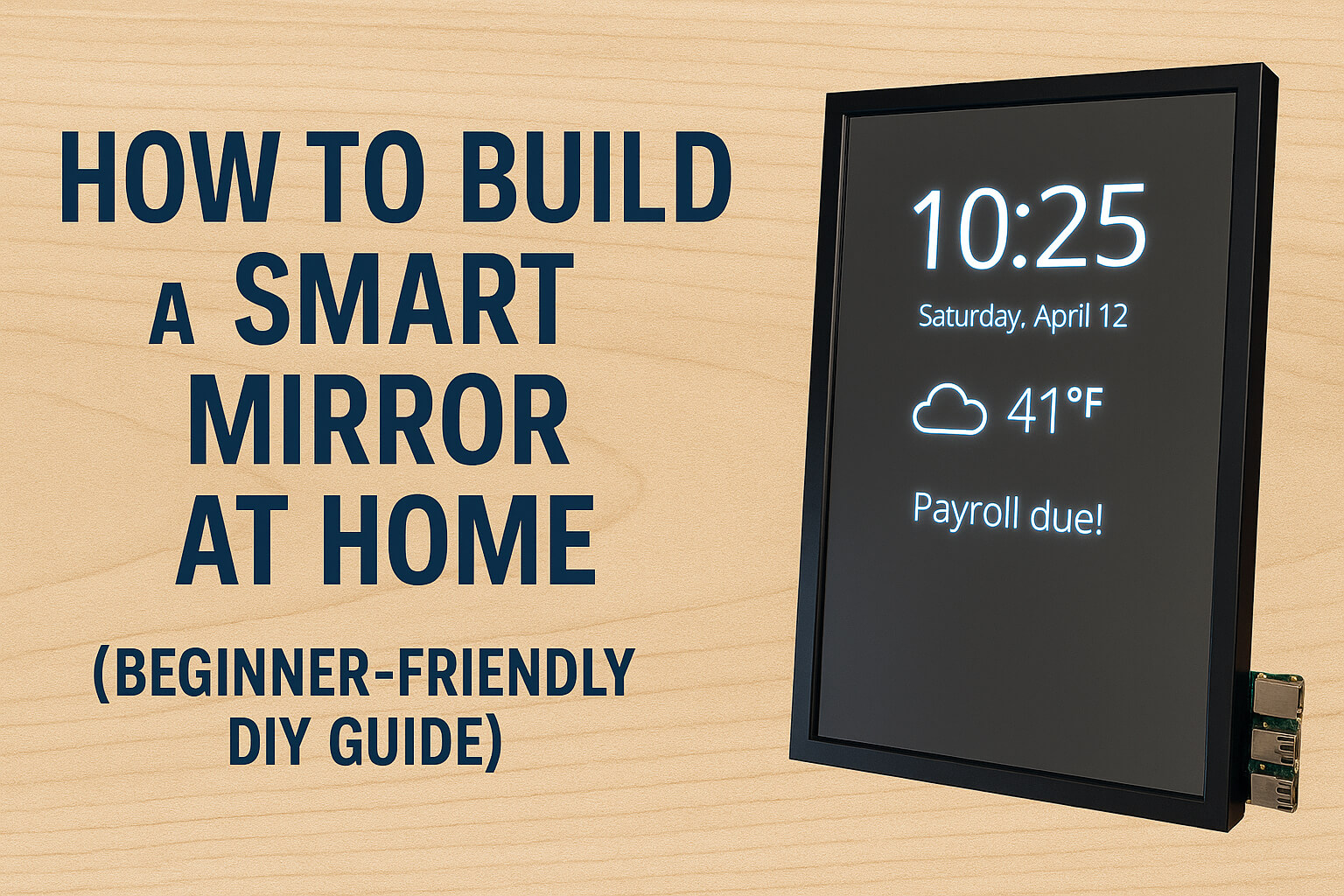 How to Build a Smart Mirror at Home (Beginner-Friendly DIY Guide)